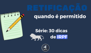 Retificação da Declaração de Imposto de Renda