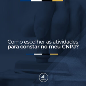 Como escolher as atividades para constar no meu CNPJ?